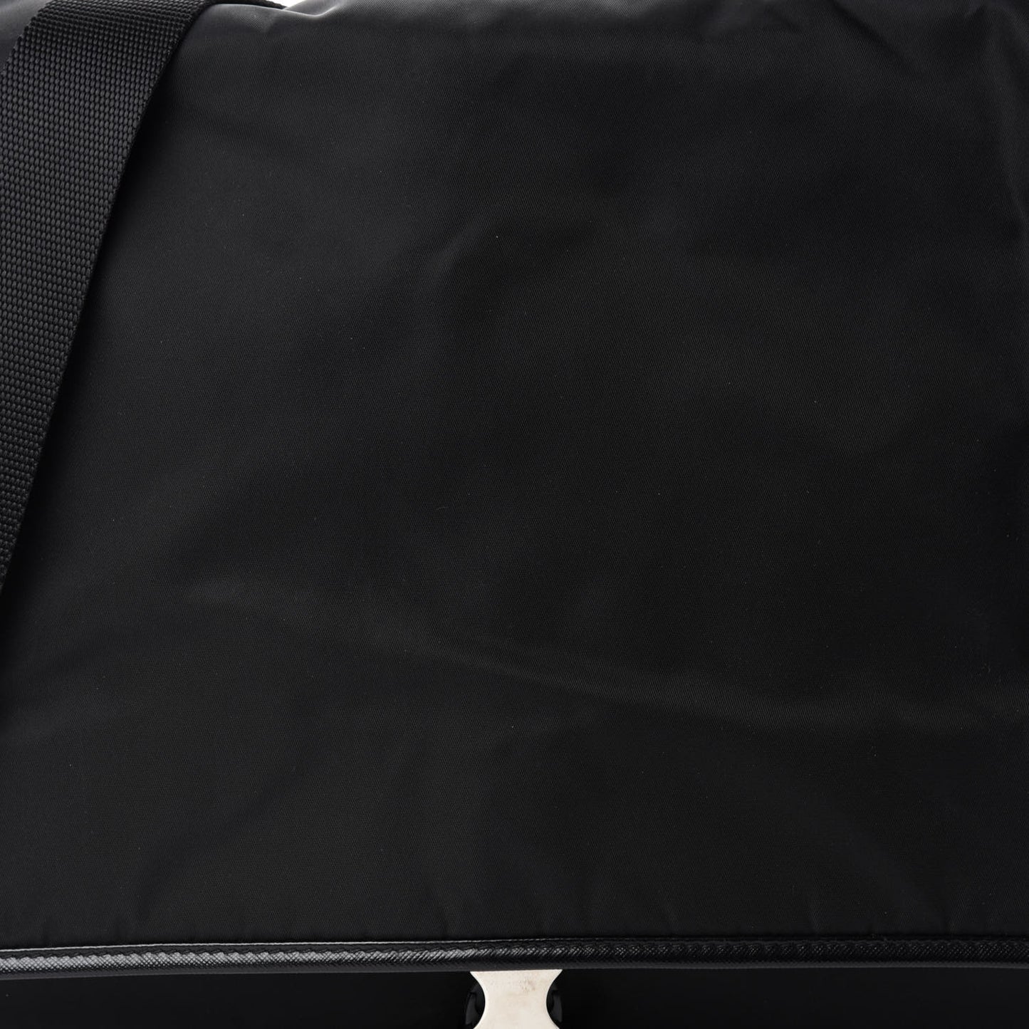 Tessuto Nylon Saffiano Messenger Bag Black