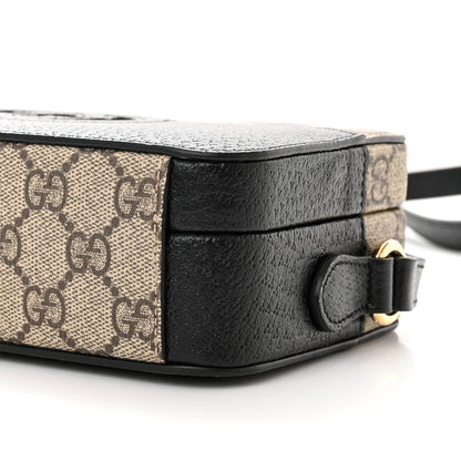 Gucci GG Supreme Monogram Textured Dollar Calfskin Mini New Basket Shoulder Bag Beige Ebony Black 10 of 11
