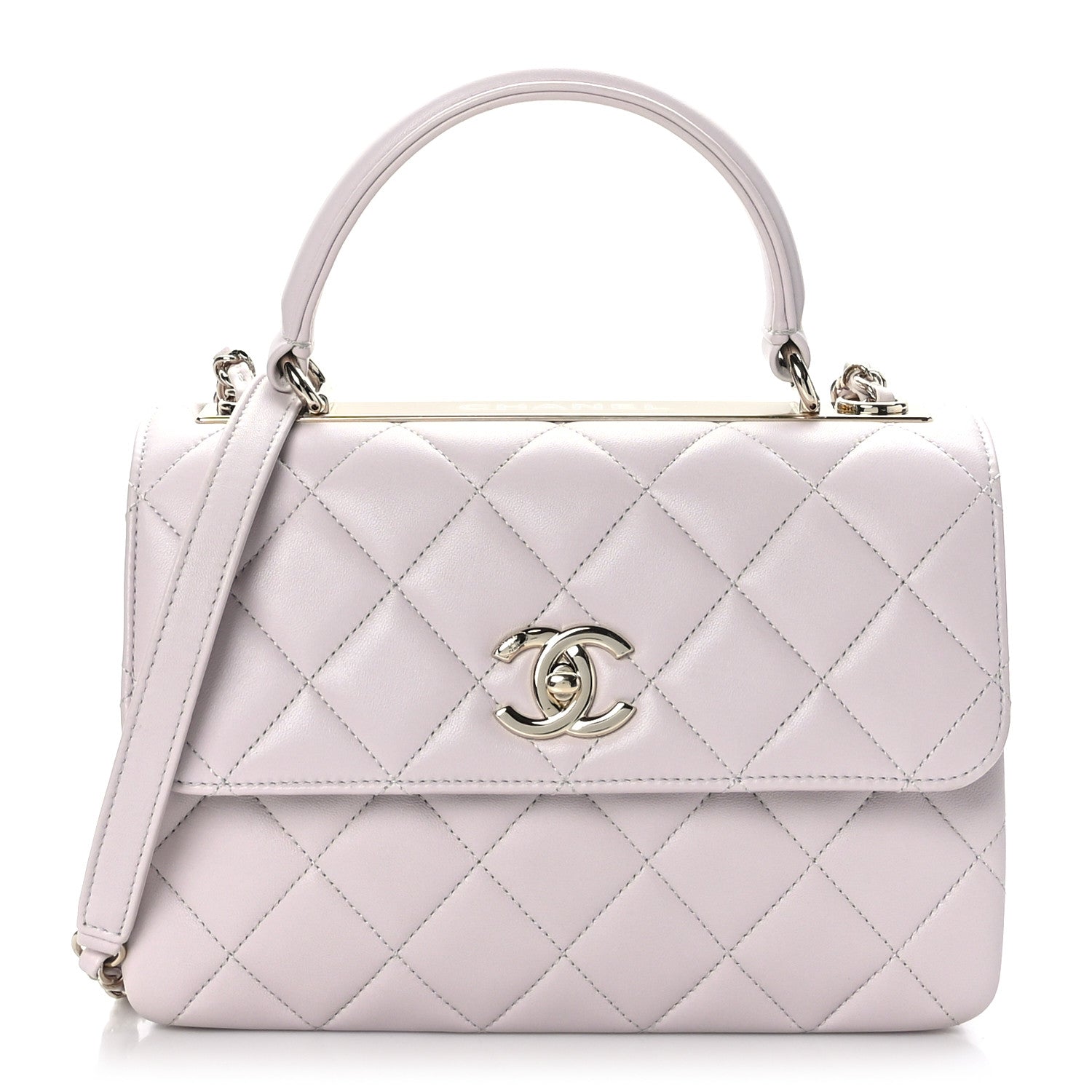 Chanel Lambskin Quilted Small Trendy CC Flap Dual Handle Bag Lilas Lilac 1 of 10