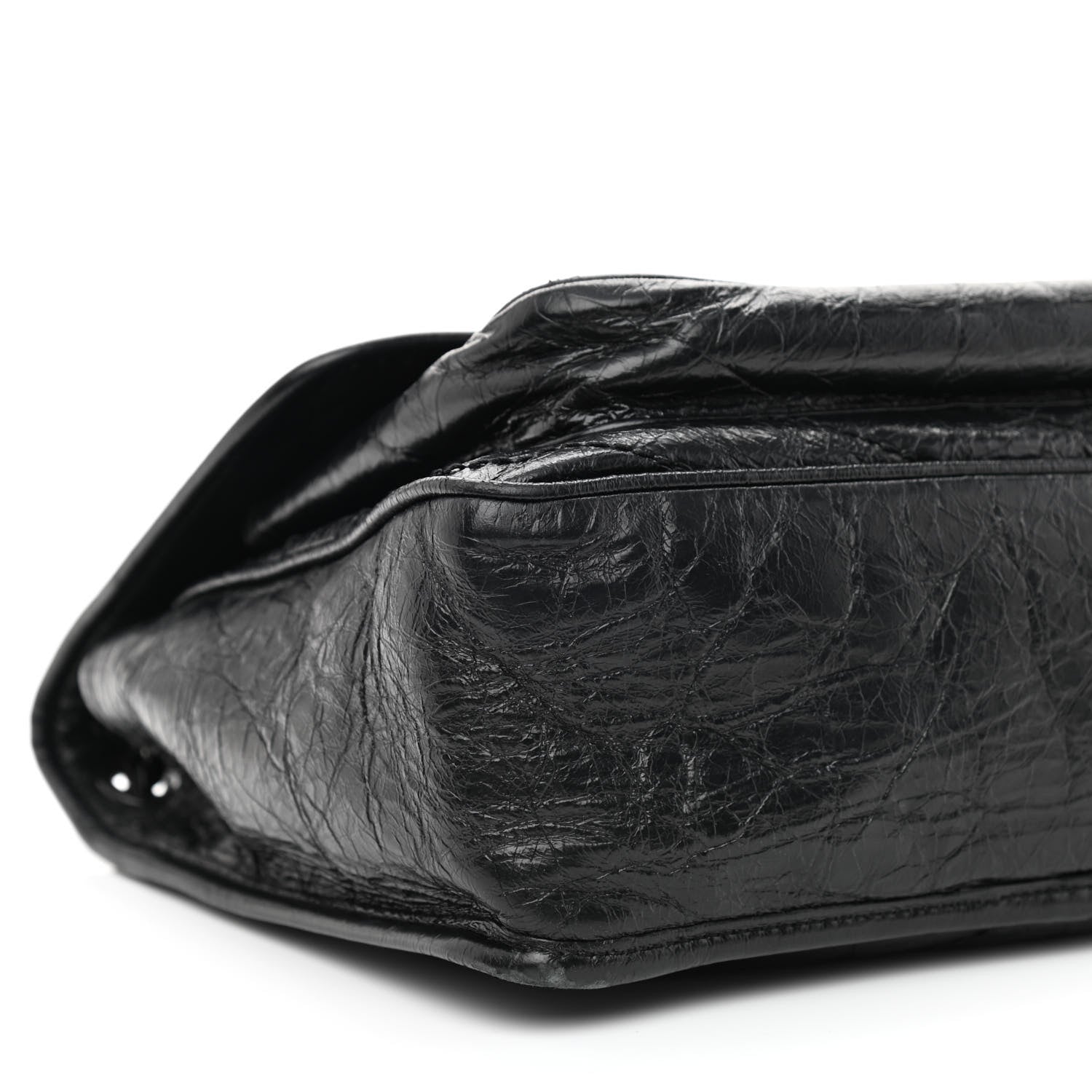 Saint Laurent Crinkled Calfskin Matelasse Monogram Medium Niki Chain Satchel Black 9 of 14