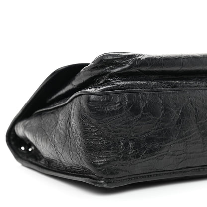 Saint Laurent Crinkled Calfskin Matelasse Monogram Medium Niki Chain Satchel Black 9 of 14