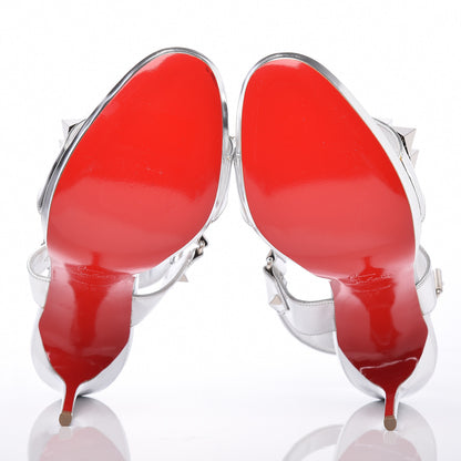 Christian Louboutin Specchio Miziggoo Spiked 120 Pumps 39 Silver 5 of 8