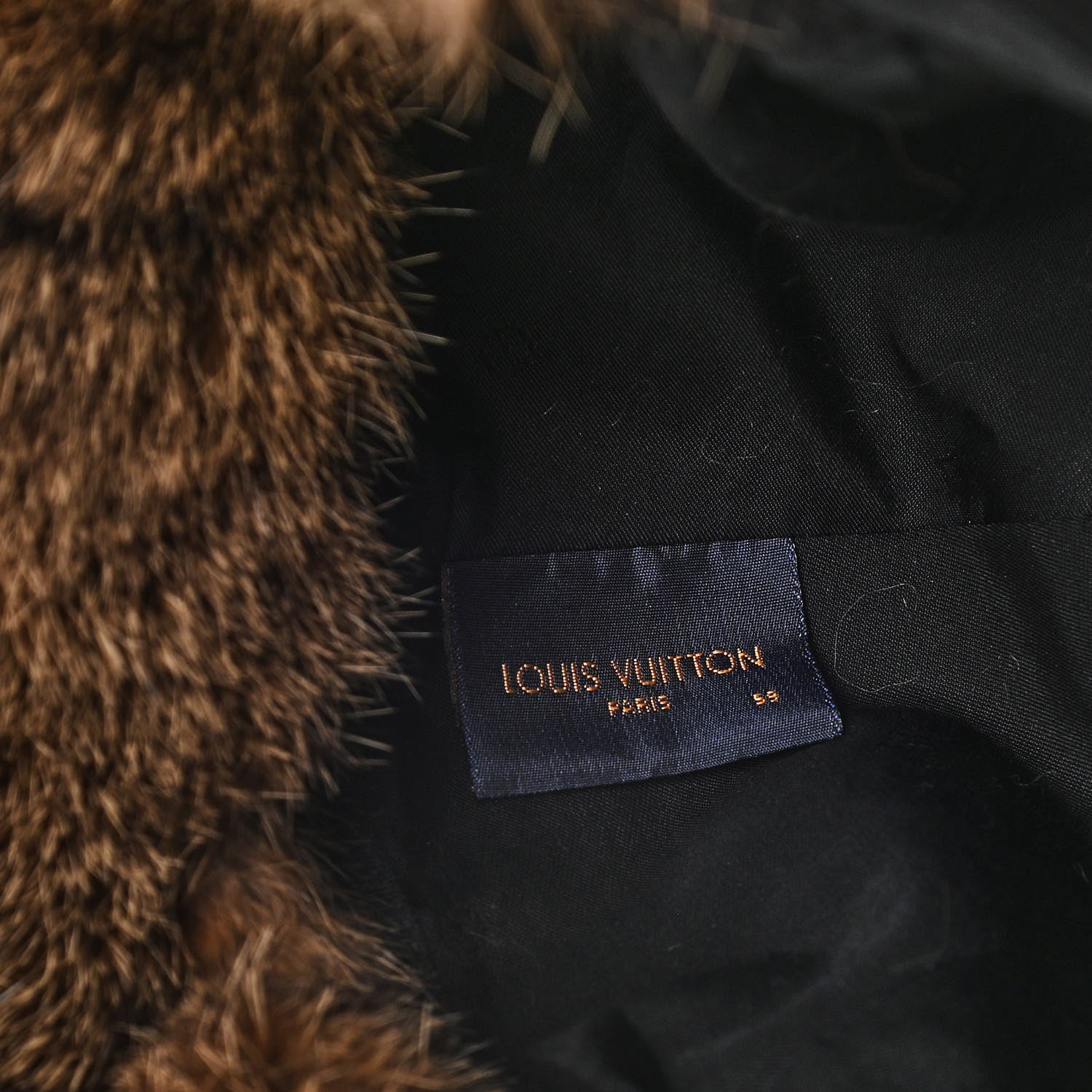 Louis Vuitton Nylon Rabbit Fur Wilderness Chapka Hat 59 Natural 8 of 10