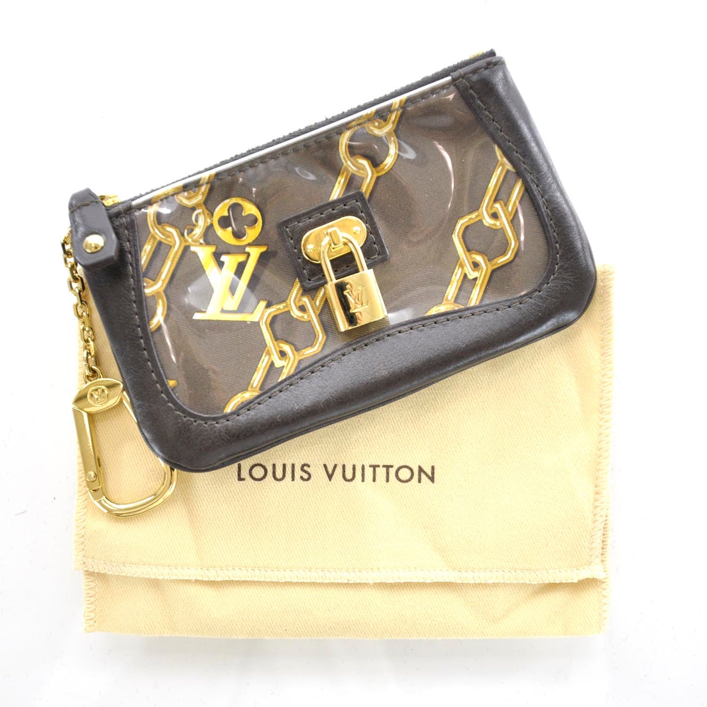 Monogram Charms Key Pouch Brown