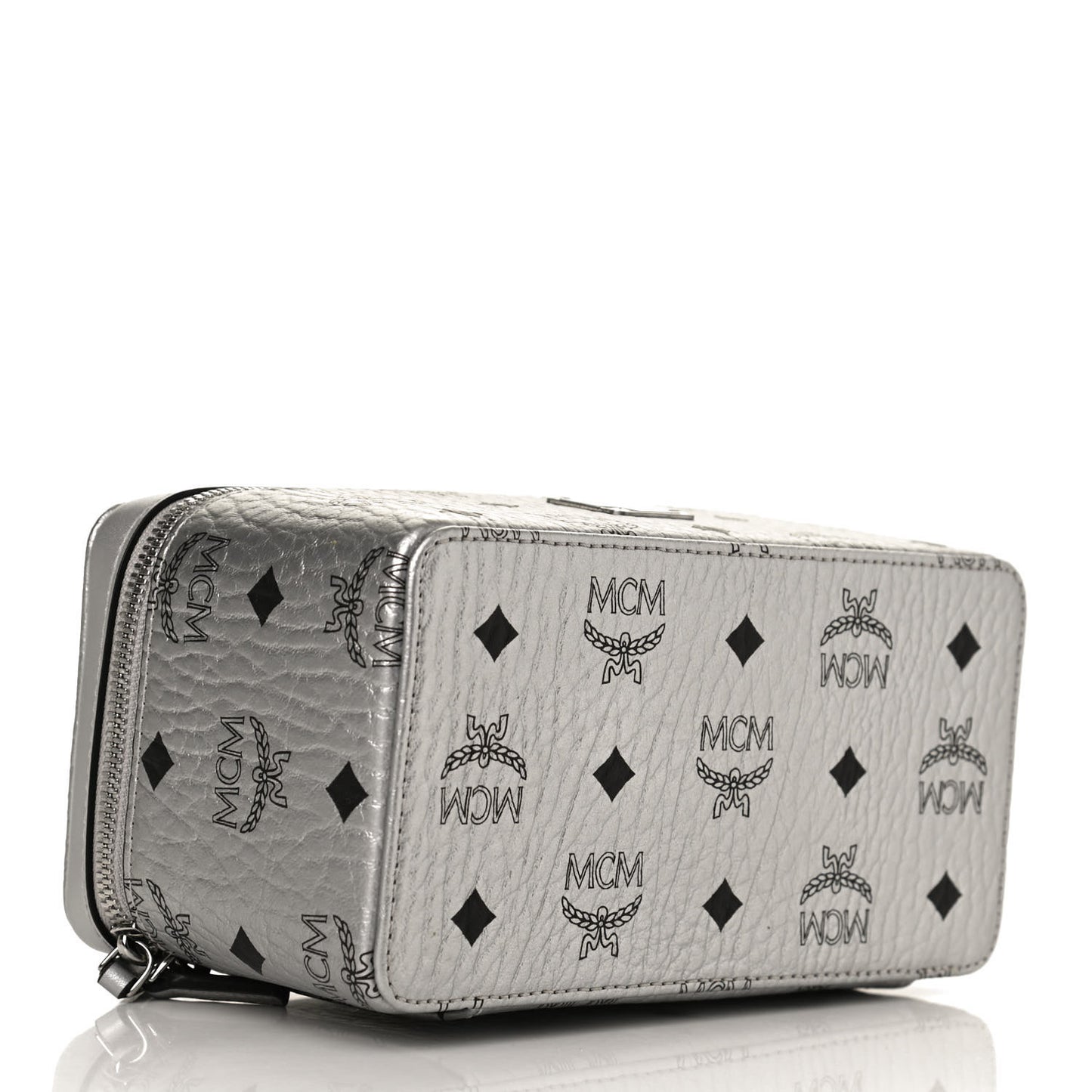 Metallic Visetos Vanity Case Silver