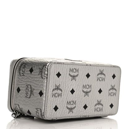 MCM Metallic Visetos Vanity Case Silver 4 of 10