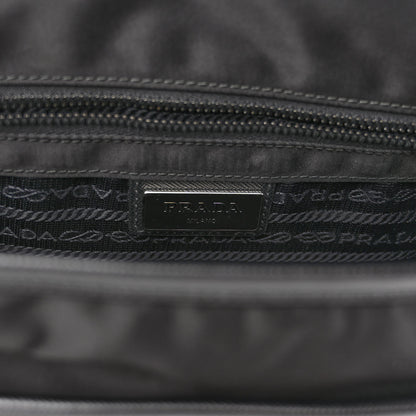 Prada Tessuto Nylon Saffiano Logo Messenger Bag Black 6 of 9