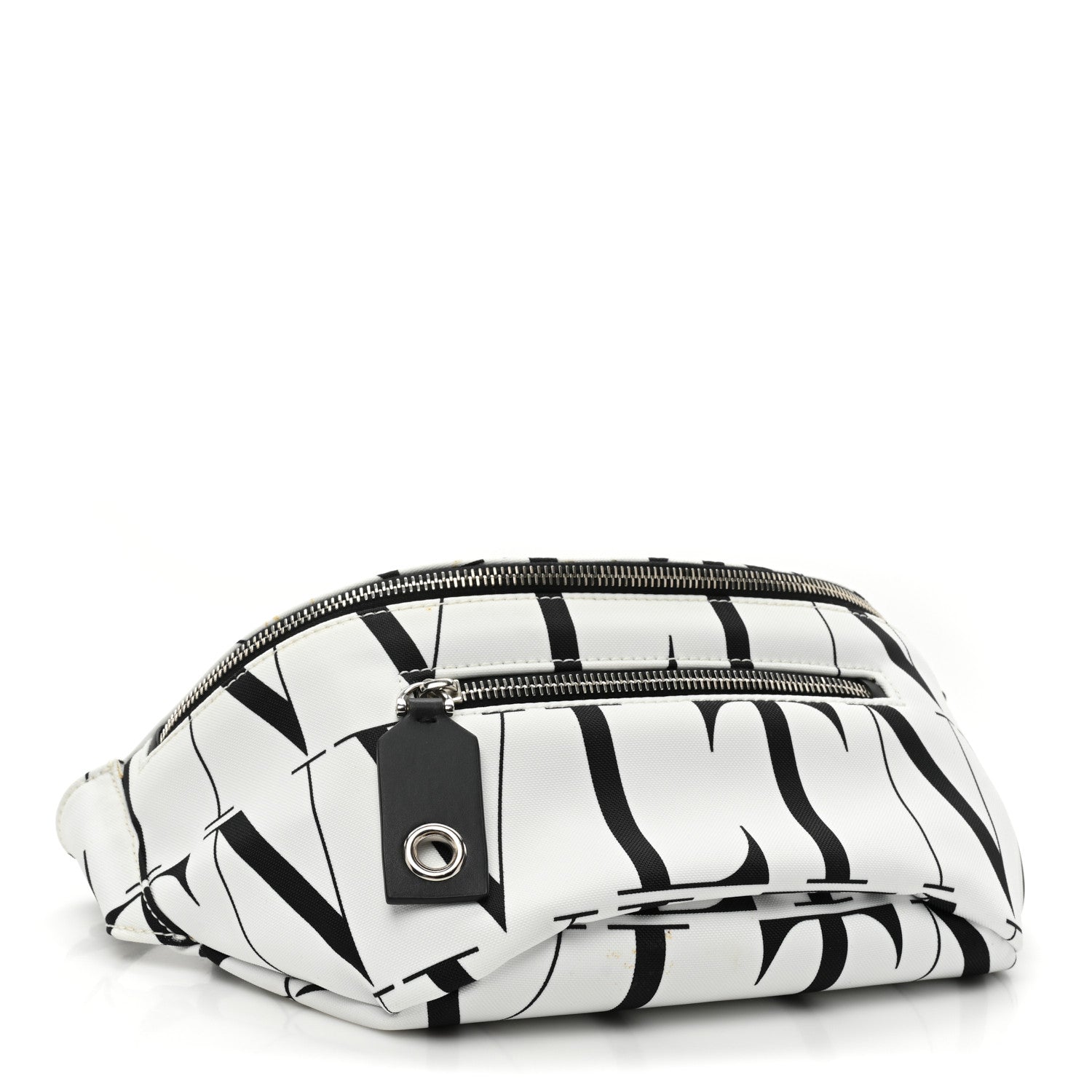 Valentino Garavani Nylon Mens VLTN Belt Bag White Black 4 of 12