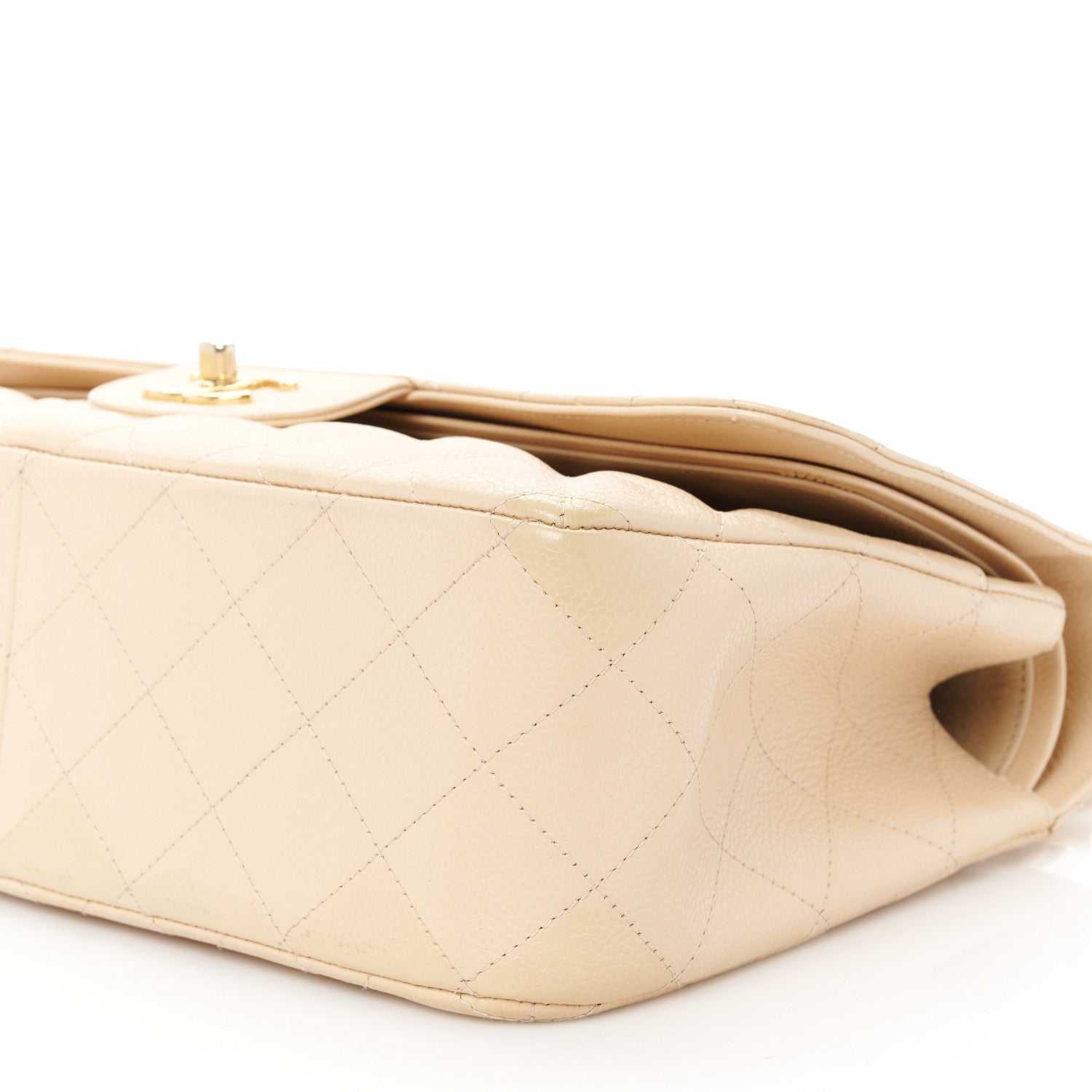 Chanel Caviar Quilted Jumbo Double Flap Beige Clair 11 of 11