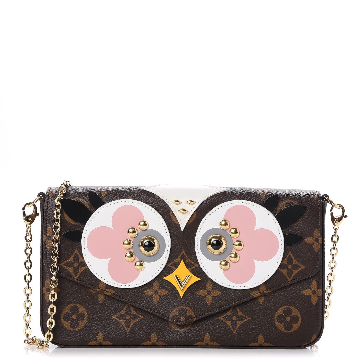 Louis Vuitton Monogram Lovely Birds Pochette Felicie Chain Wallet 1 of 9