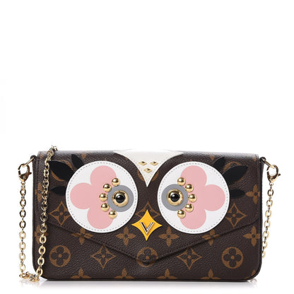 Louis Vuitton Monogram Lovely Birds Pochette Felicie Chain Wallet 1 of 9