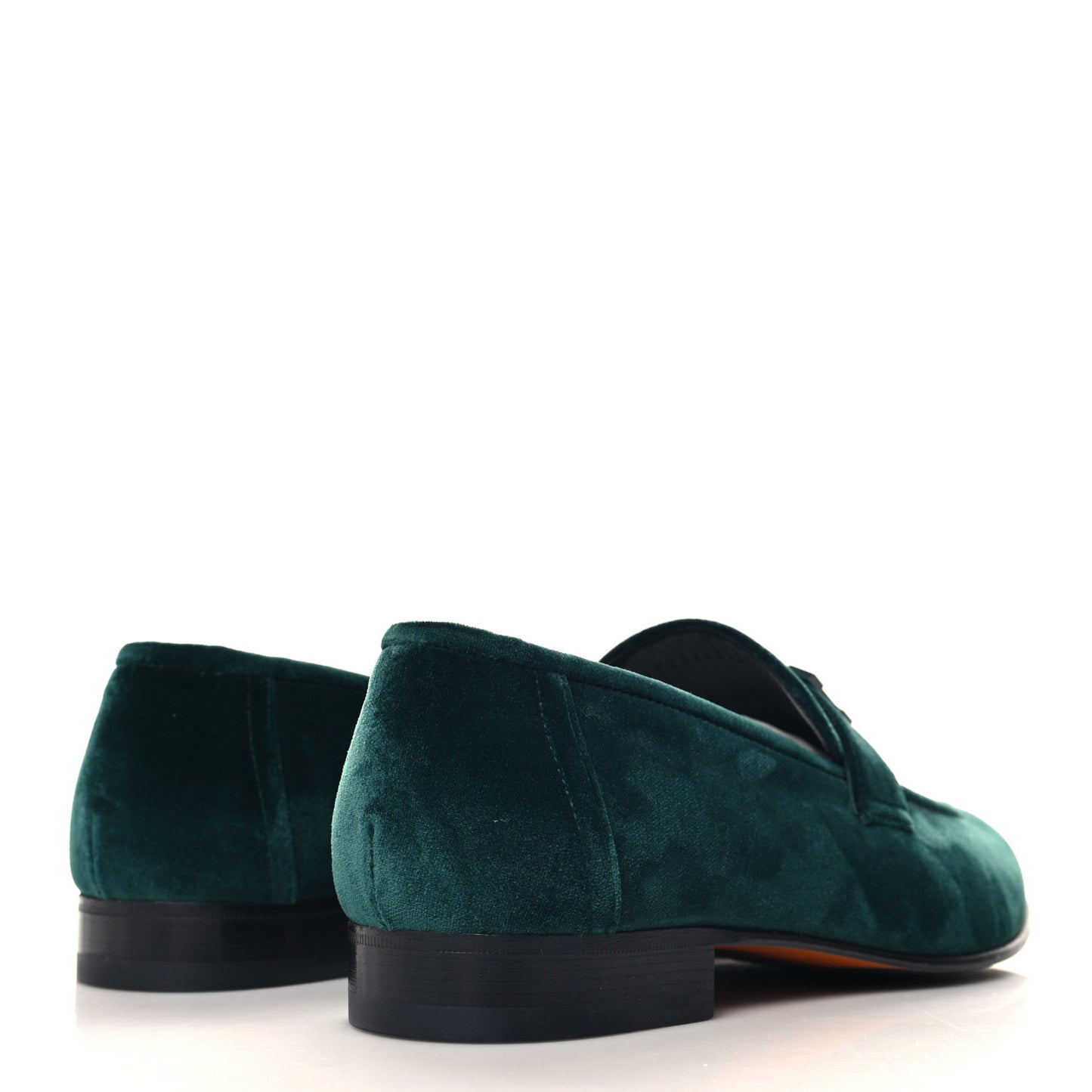 Velvet Mens Paris Loafers 43.5 Vert Fonce