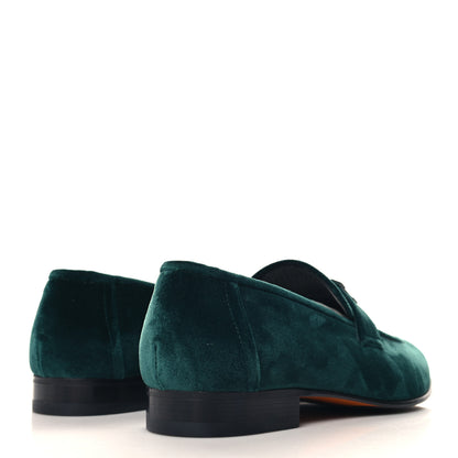 Hermes Velvet Mens Paris Loafers 43.5 Vert Fonce 5 of 9