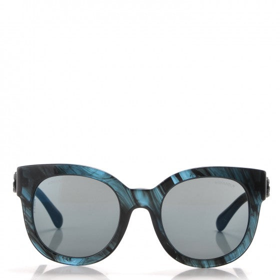 Acetate Butterfly Signature CC Sunglasses 5358 Dark Blue