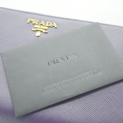 Prada Saffiano Zip Around Wallet Viola Purple 11 of 11