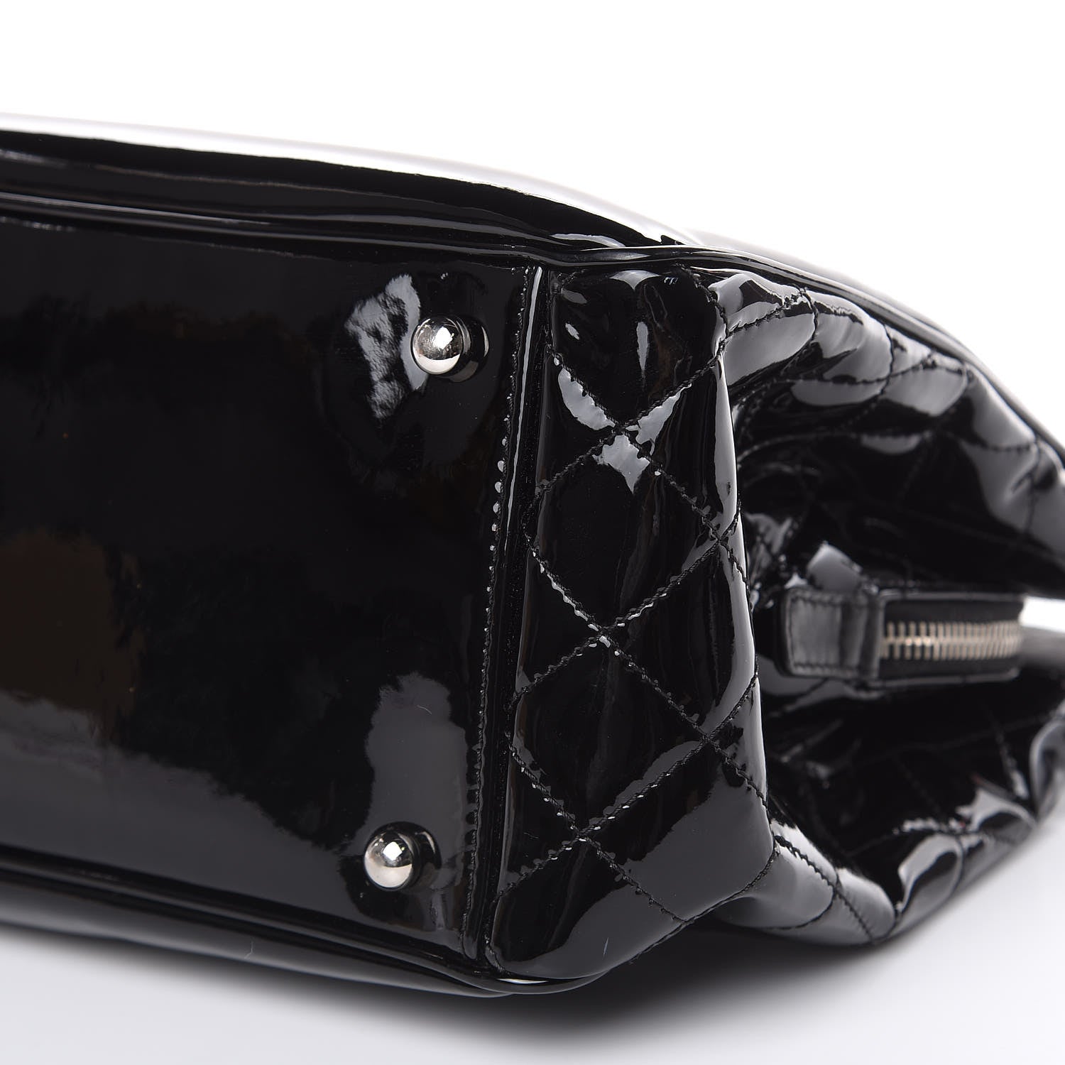 Chanel Vinyl Lipstick Ligne Tote Black 9 of 17