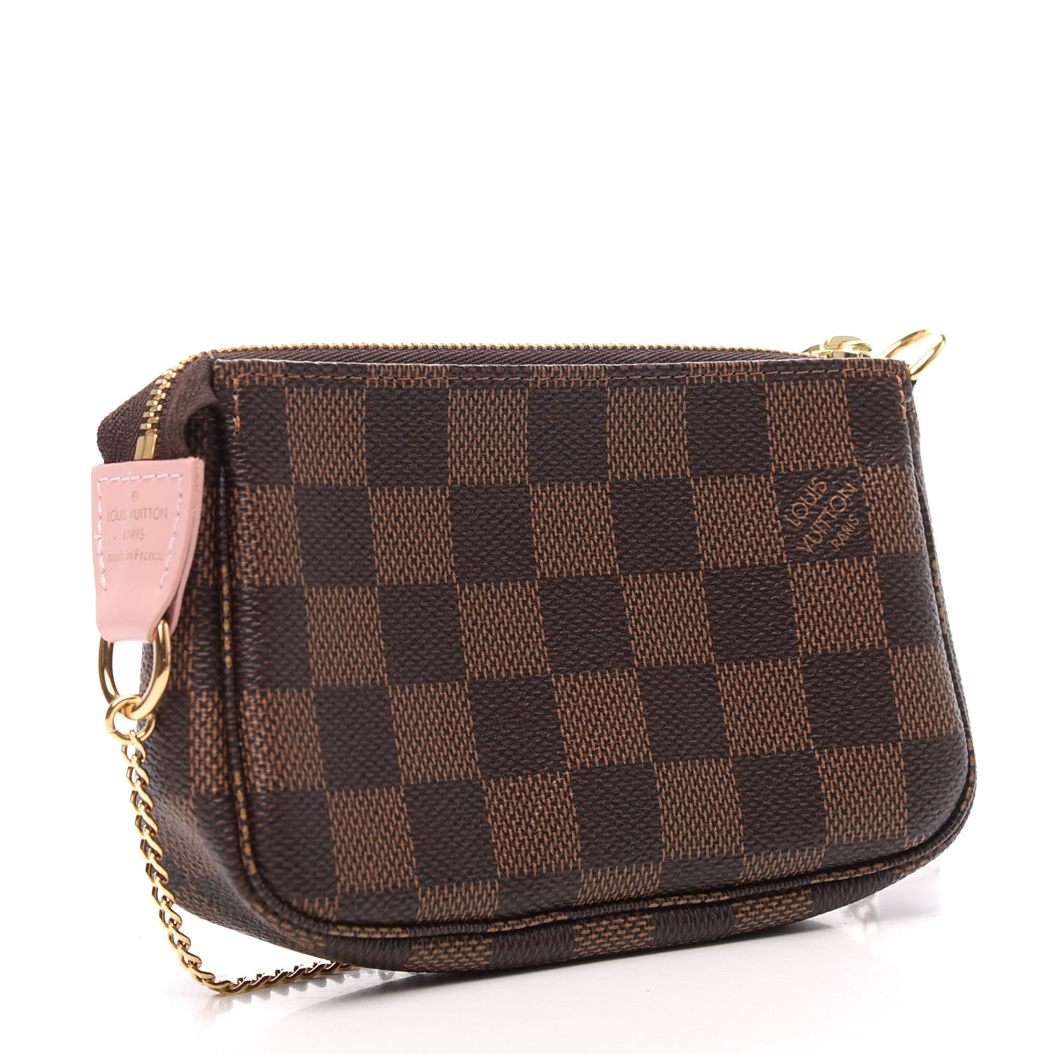 Louis Vuitton Damier Ebene 2020 Christmas Animation Big Wheel Mini Pochette Accessories Rose Ballerine 3 of 7