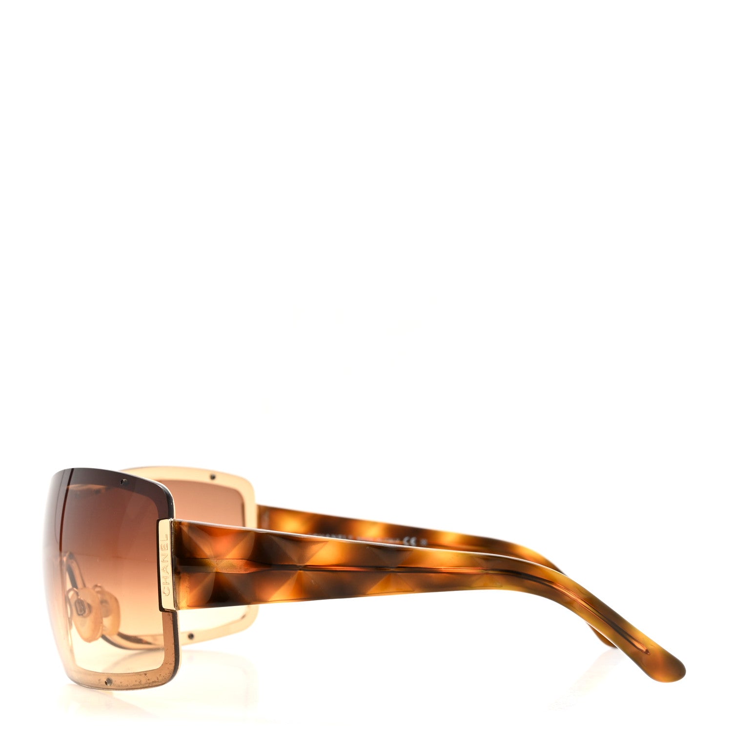 Chanel Quilted Shield Sunglasses 4126 Tortoise 3 of 8