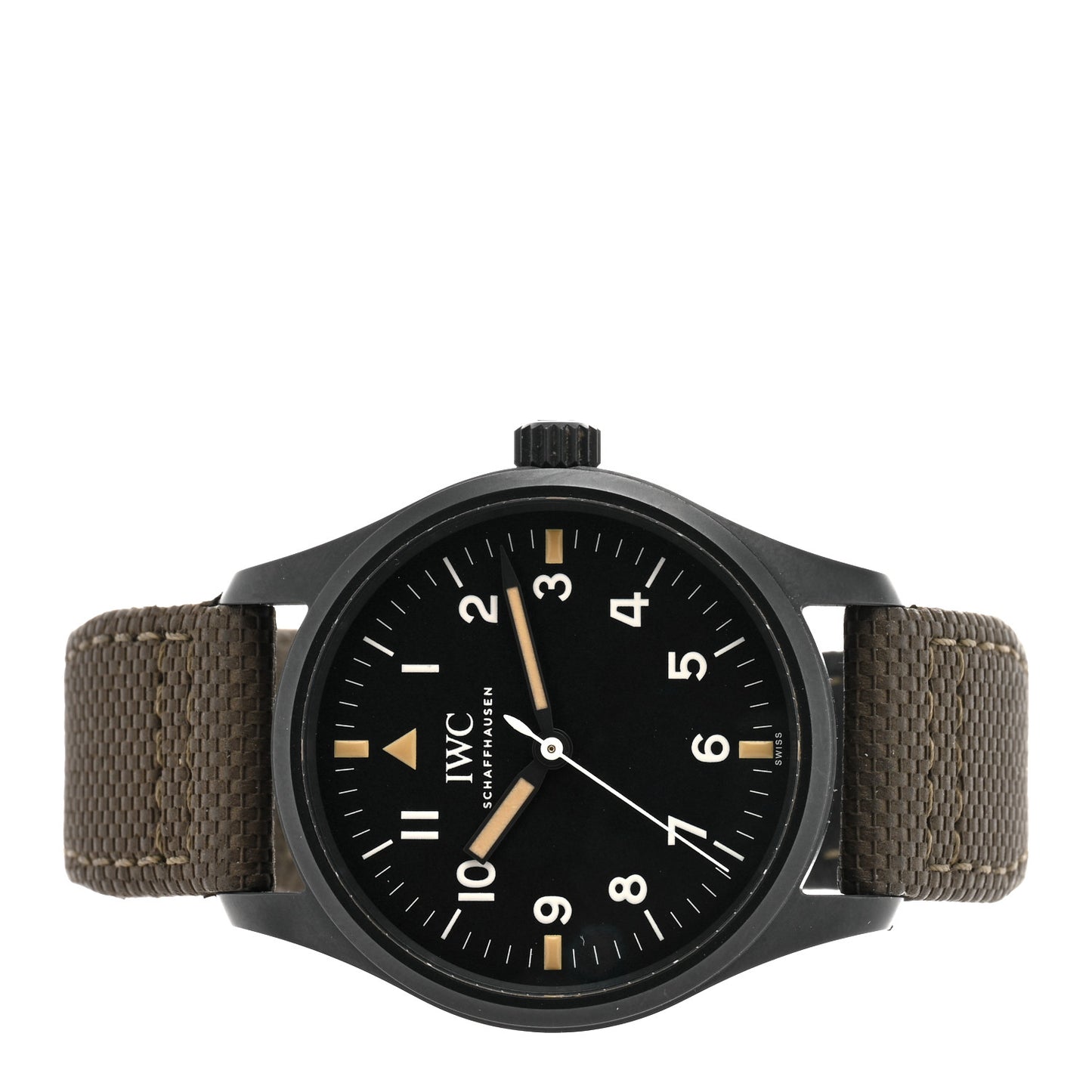 Ceramic Canvas 39mm Pilot Mark XVIII Edition “HODINKEE” Automatic Watch Black IW324801