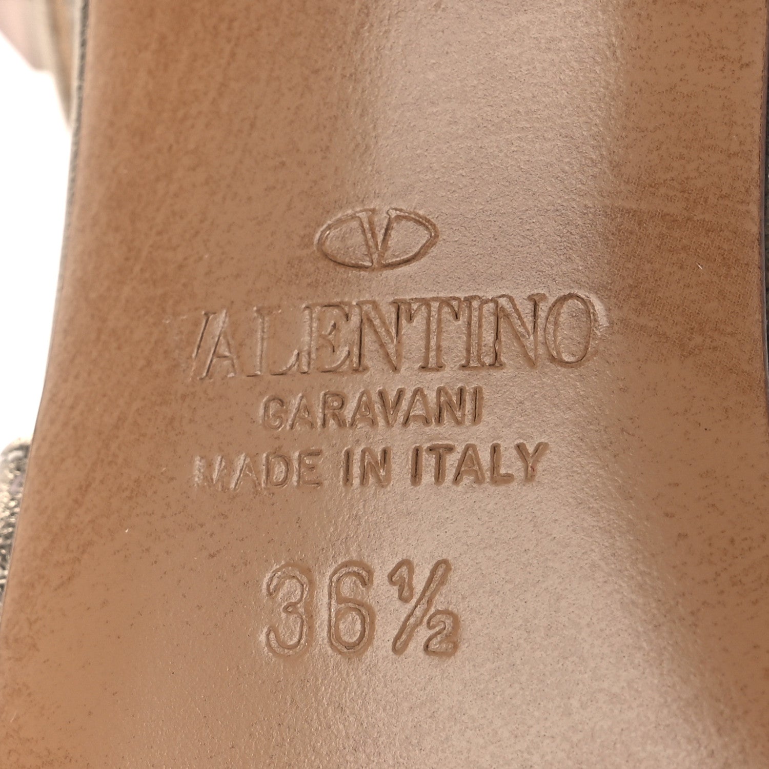 Valentino Garavani Metallic Nappa Rockstud 60mm Caged Slide Sandals 36.5 Skin 8 of 15
