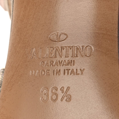 Valentino Garavani Metallic Nappa Rockstud 60mm Caged Slide Sandals 36.5 Skin 8 of 15