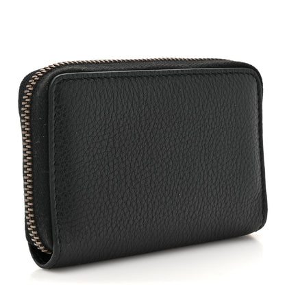 Gucci Calfskin Logo Zip Around Card Case Black 3 of 7