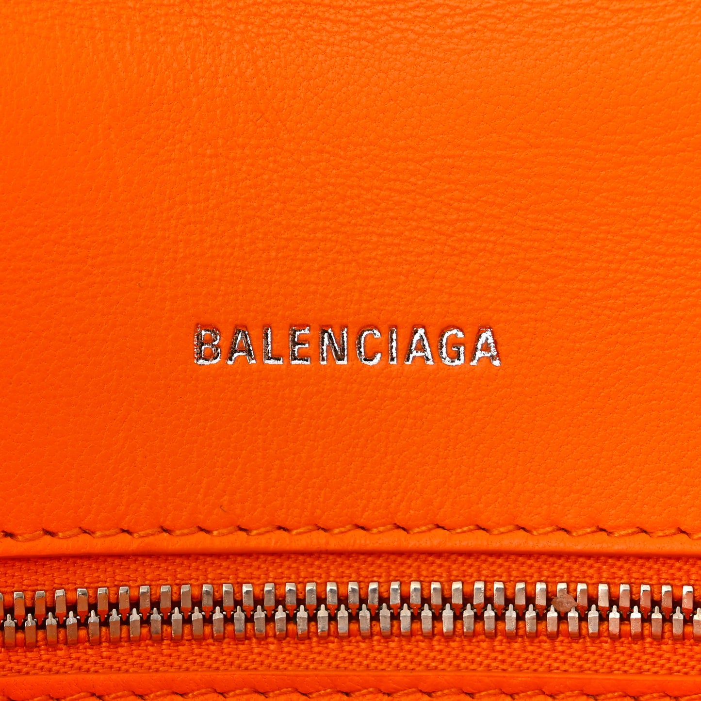 Shiny Calfskin Crocodile Embossed Small Hourglass Top Handle Bag Pop Orange