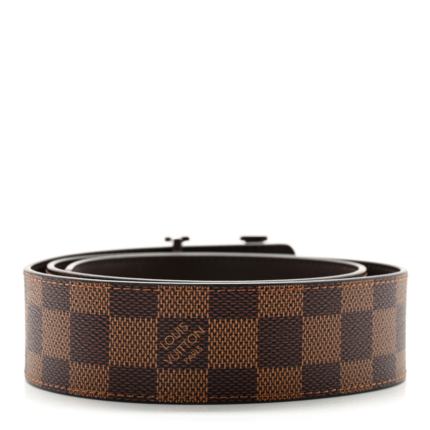 Louis Vuitton Damier Ebene 40mm LV Initiales Belt 80 32 2 of 6