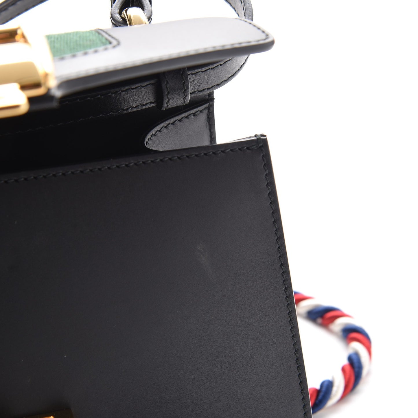Calfskin Mini Sylvie Top Handle Bag Black