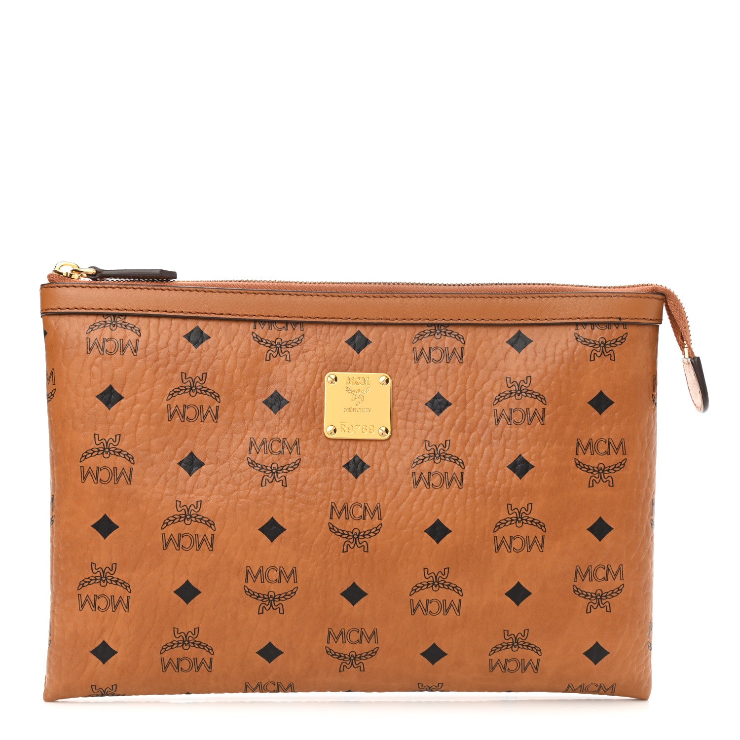 MCM Visetos Mini Pouch Cognac 1 of 8