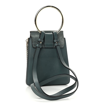 Chloe Suede Calfskin Mini Faye Bracelet Bag Cloudy Blue 2 of 9