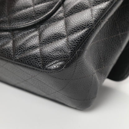 Chanel Caviar Quilted Medium Double Flap Black 12 of 18