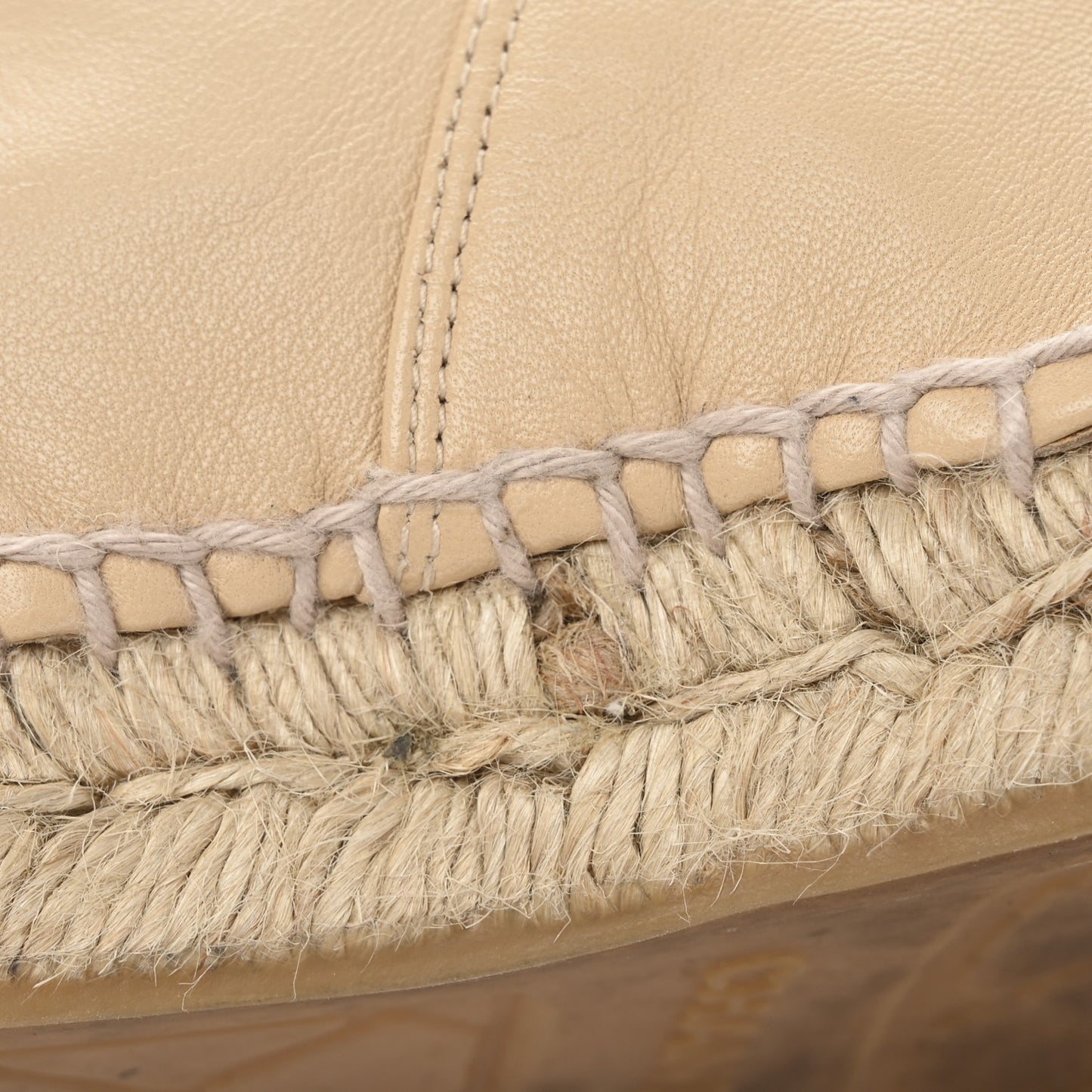 Lambskin CC Espadrilles 41 Beige Black