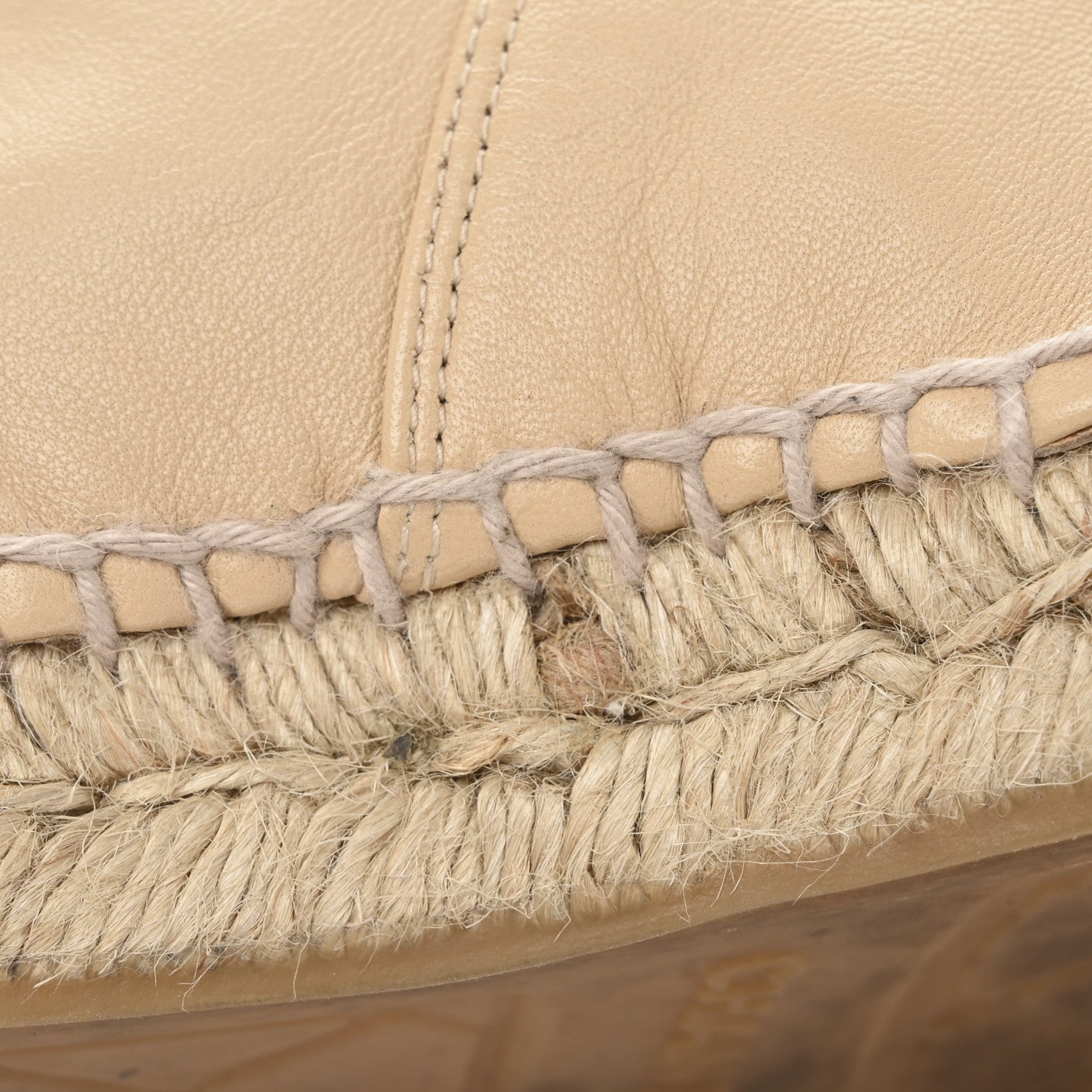 Chanel Lambskin CC Espadrilles 41 Beige Black 10 of 12