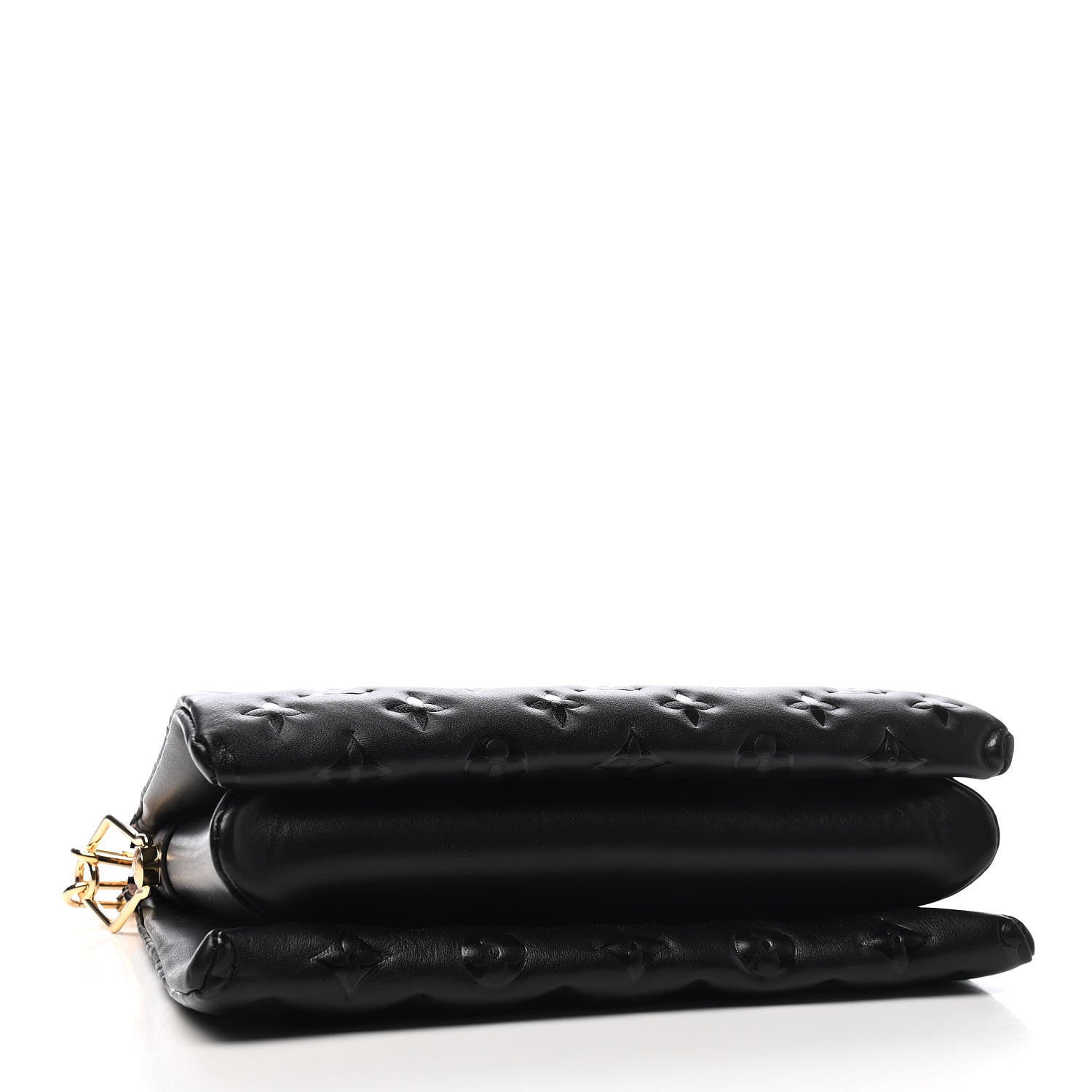 Louis Vuitton Lambskin Embossed Monogram Coussin PM Black 4 of 8