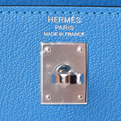 Hermes Chevre Chandra Kelly Sellier 25 Bleu Zanzibar 24 of 41
