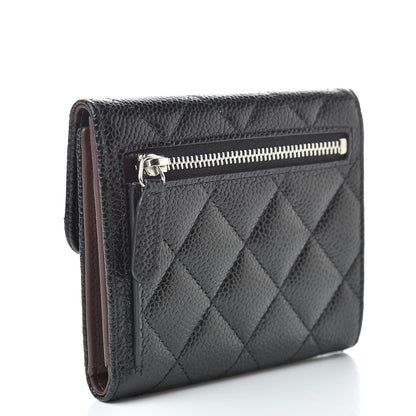 Chanel Caviar Quilted Compact Flap Wallet Black 3 of 9