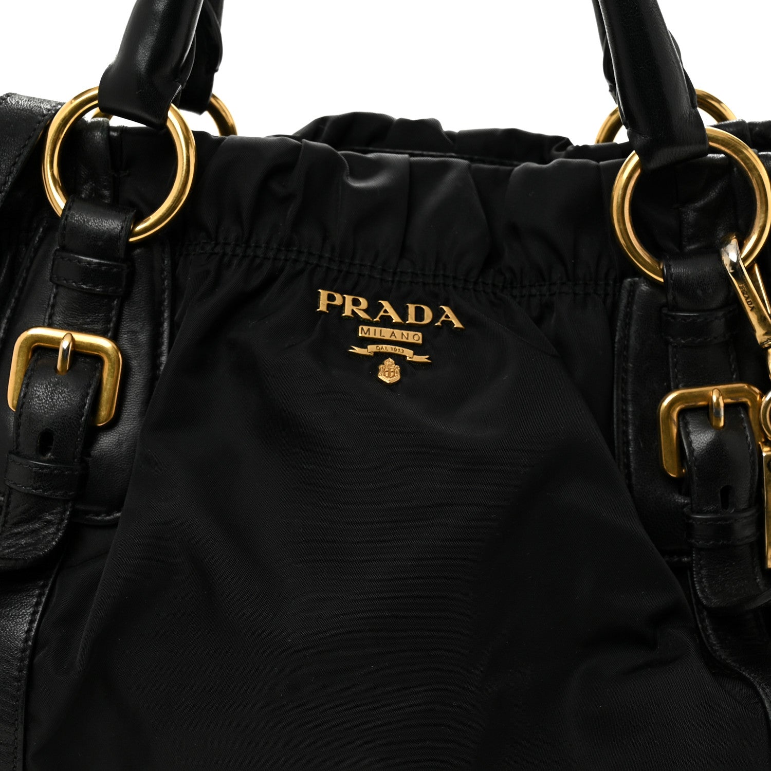 Prada Tessuto Nylon Gaufre Shopping Satchel Black 8 of 10
