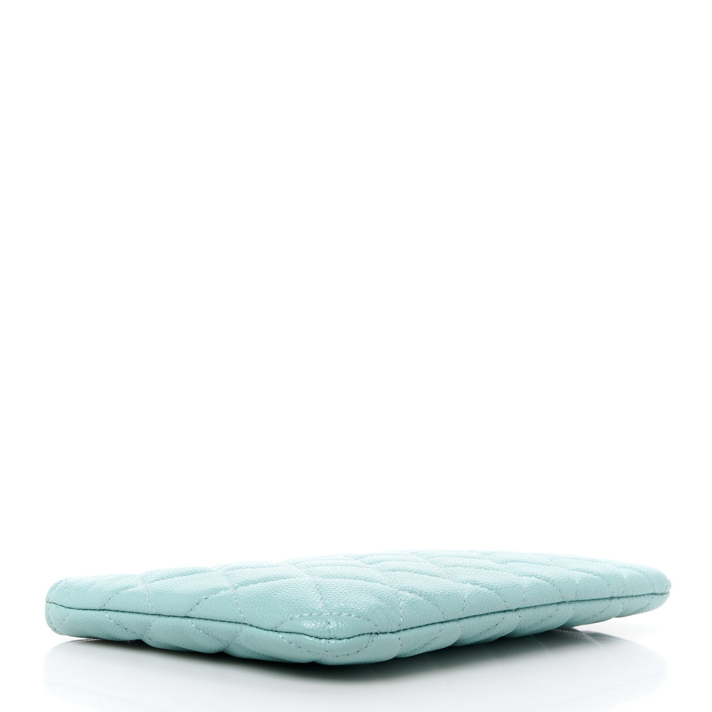 Caviar Quilted Cosmetic Case Light Blue