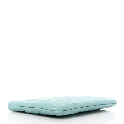 Chanel Caviar Quilted Cosmetic Case Light Blue 4 of 10