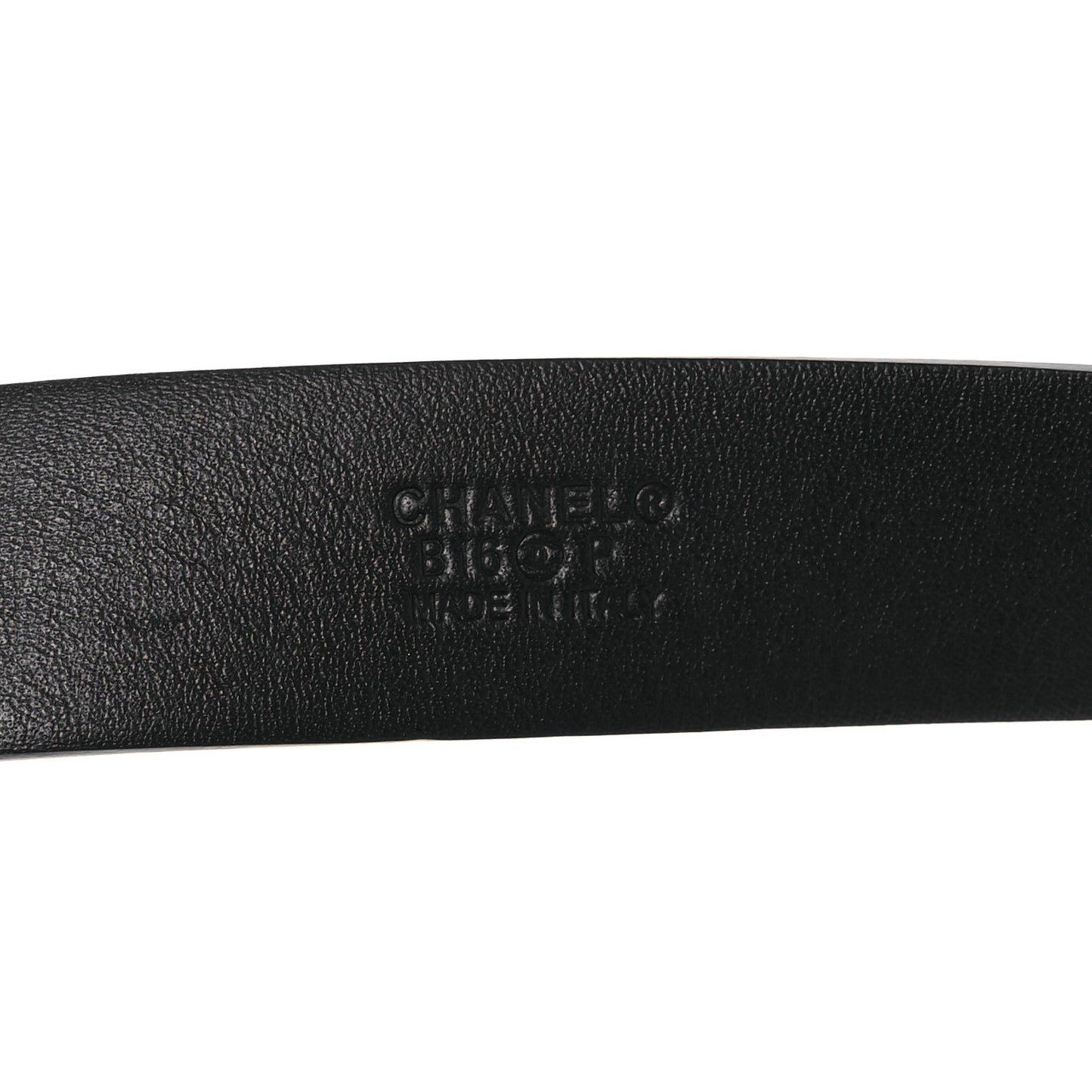 Calfskin Quilted CC Belt 75 30 Black White