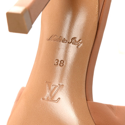 Louis Vuitton Lambskin Embossed Monogram Revival High Heel Mules 38 Arizona 7 of 9