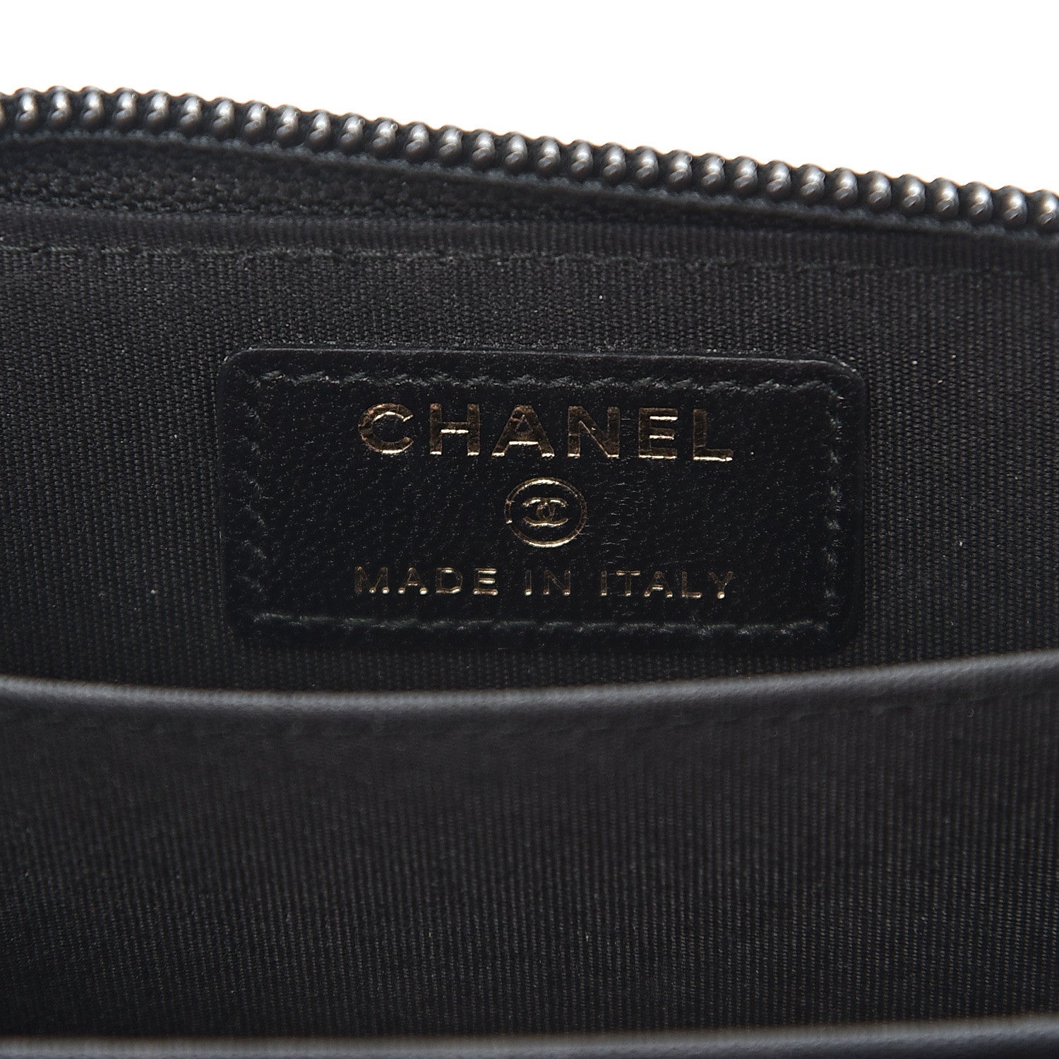 Chanel Lambskin Quilted Zip Around Boy Coin Purse Wallet Black 5 of 7