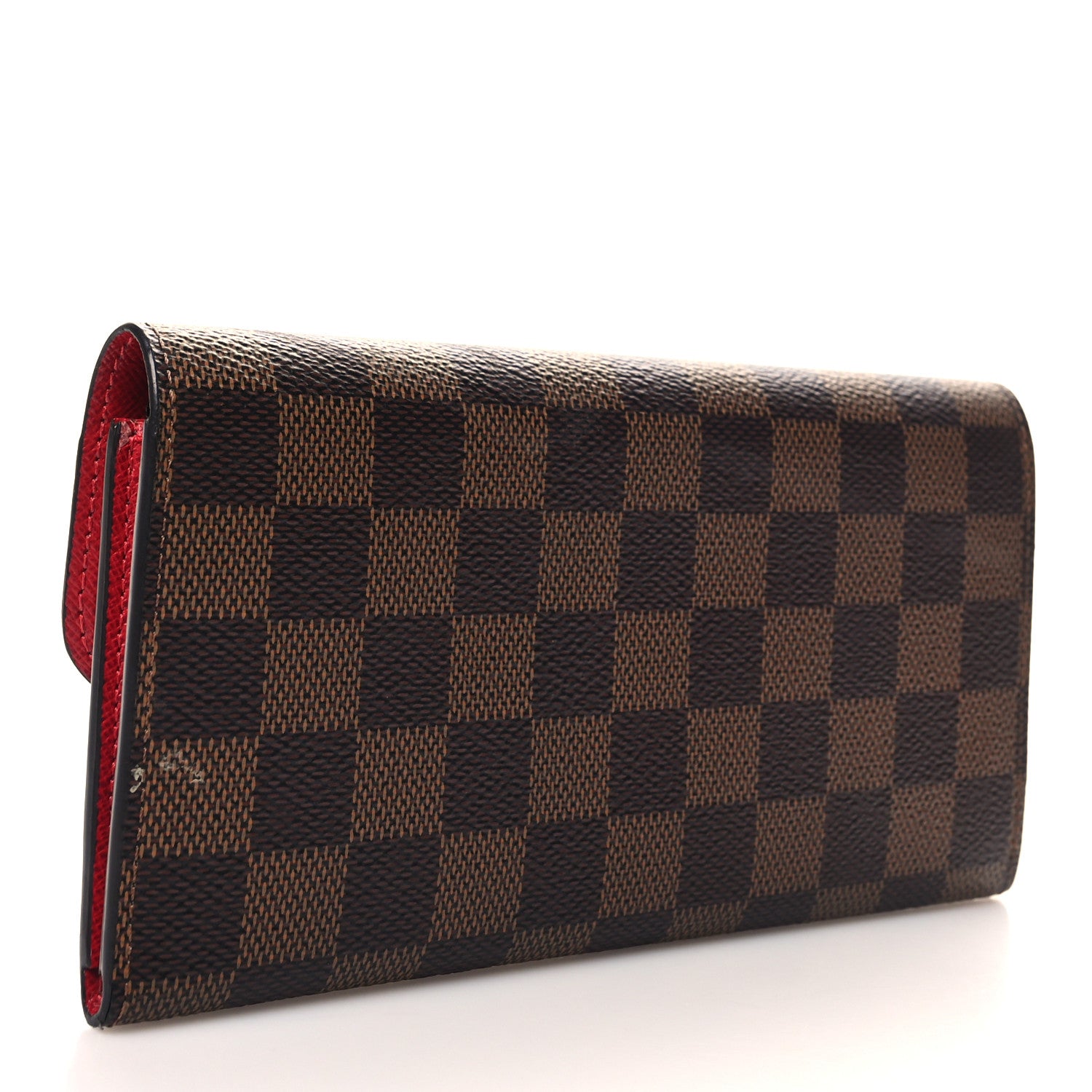 Louis Vuitton Damier Ebene Emilie Wallet Red 3 of 9