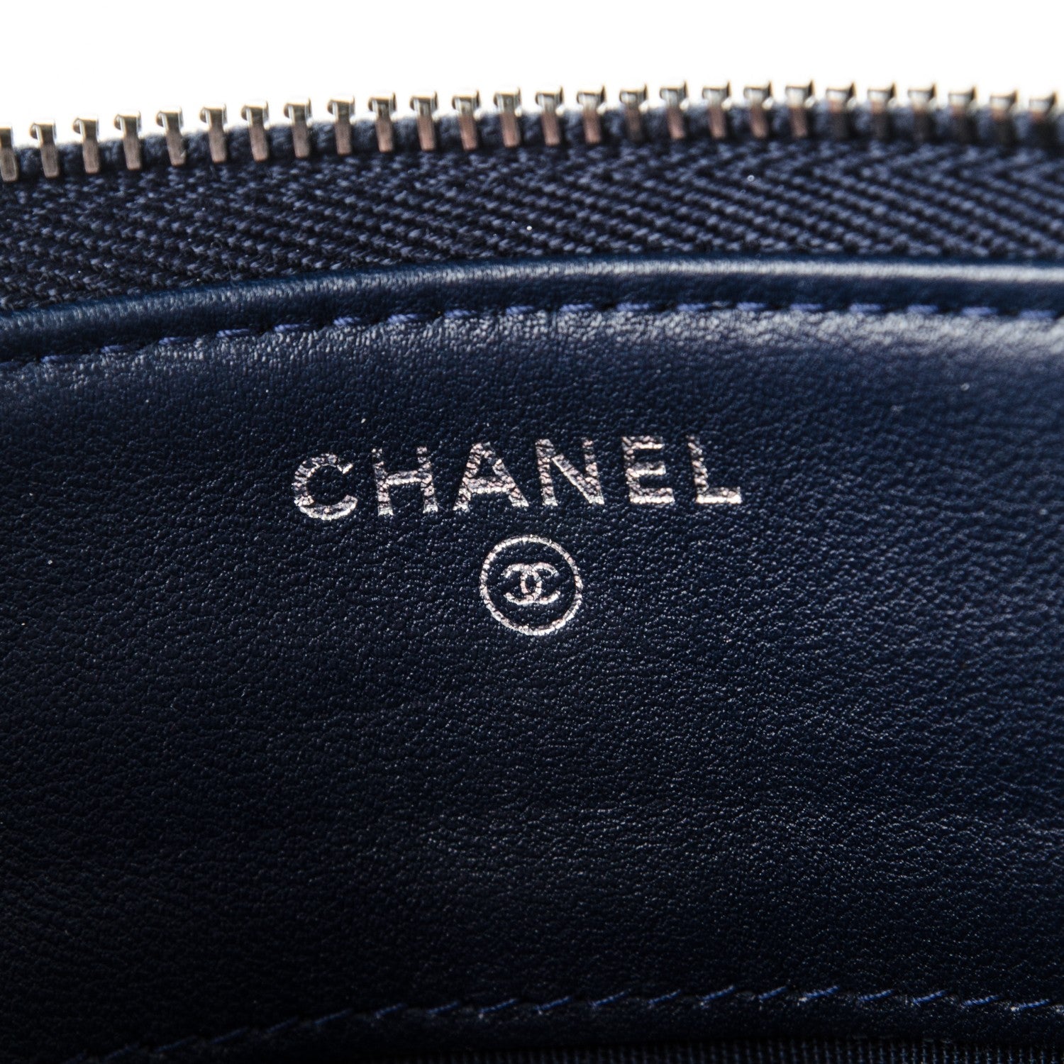 Chanel Lambskin Quilted Small Zipped Boy Clutch Navy 7 of 8