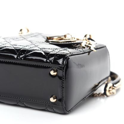 Christian Dior Patent Cannage Mini Lady Dior Black 8 of 9