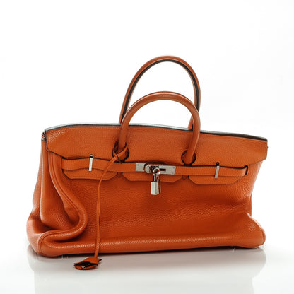 Hermes Taurillon Clemence Birkin 35 Orange 29 of 30