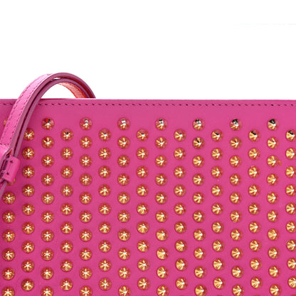Christian Louboutin Calfskin Studded Loubiposh Chain Clutch Rose Indien Gold 7 of 10