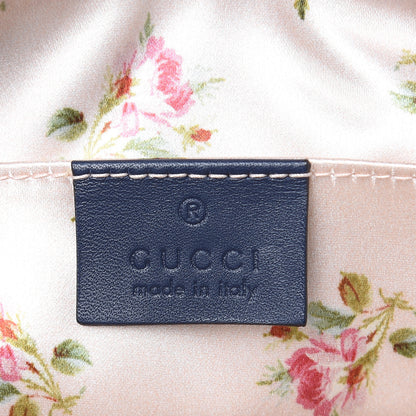Gucci Denim Matelasse Flower Japan Limited GG Marmont Cosmetic Case Blue 6 of 7