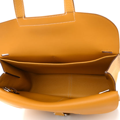 Hermes Taurillon Clemence Halzan 31 Jaune Ambre 6 of 10
